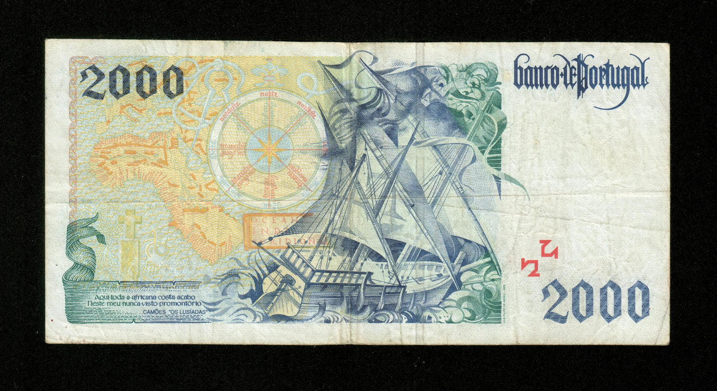 PORTUGAL - 2000 Escudos 1995 Pick 189a TB / Fine