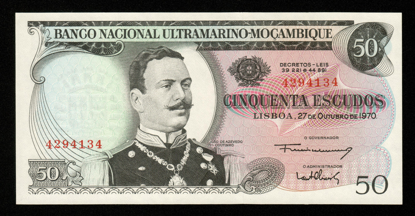 MOZAMBIQUE - 50 Escudos 1970 P.111 pr.NEUF / UNC-