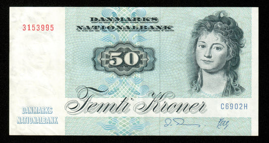 DANEMARK - DENMARK - 50 Kroner (1972) 1990 P.50i TTB+ / VF+