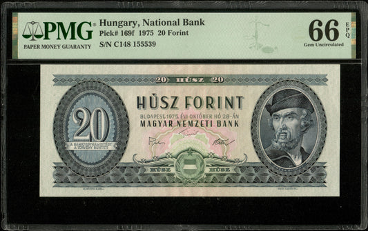 HONGRIE - HUNGARY - 20 Forint 1975 P.169f NEUF / PMG 66 EPQ