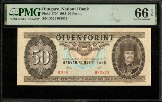 HONGRIE - HUNGARY - 50 Forint 1983 P.170f NEUF / PMG 66 EPQ