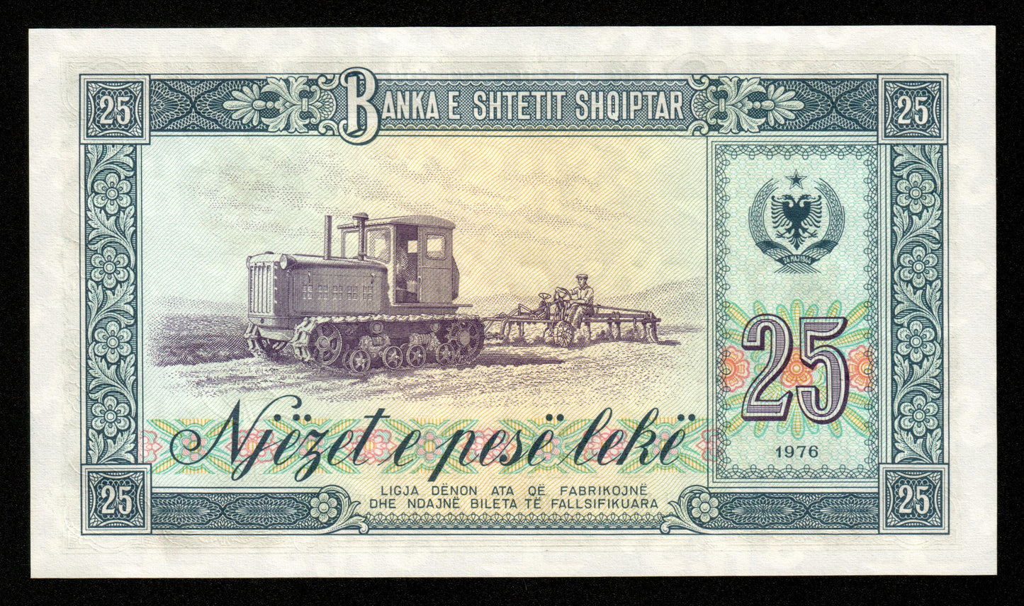 ALBANIE - ALBANIA - 25 Leke 1976 Specimen P.44s NEUF / UNC