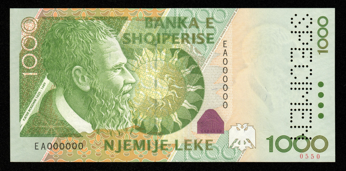 ALBANIE - ALBANIA - 1000 Leke 2001 Specimen P.69s NEUF / UNC