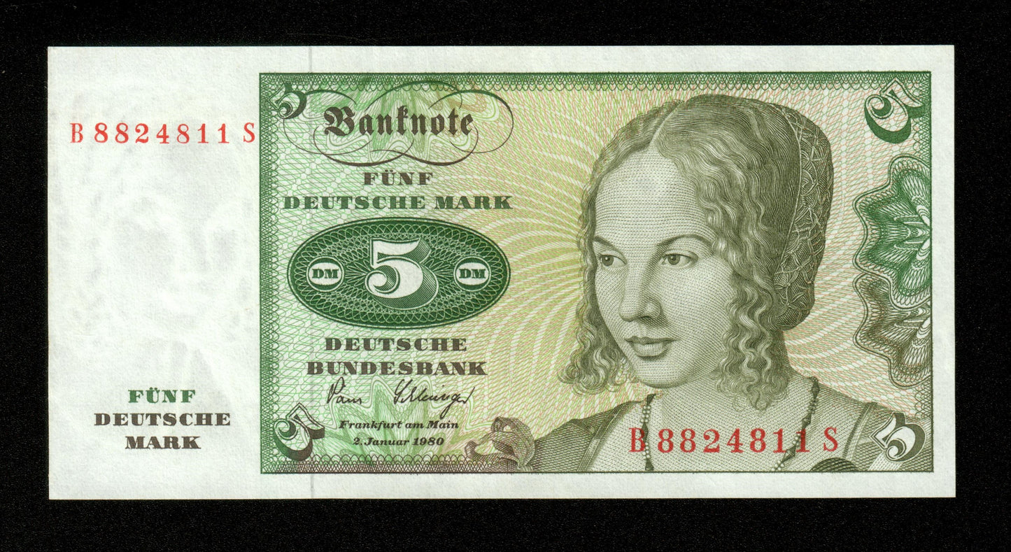 ALLEMAGNE FÉDÉRALE - FEDERAL REPUBLIC OF GERMANY - 5 Deutsche Mark 1980 P.30b pr.NEUF / UNC-