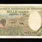 RWANDA - 1000 Francs 1978 P.14a TTB / VF