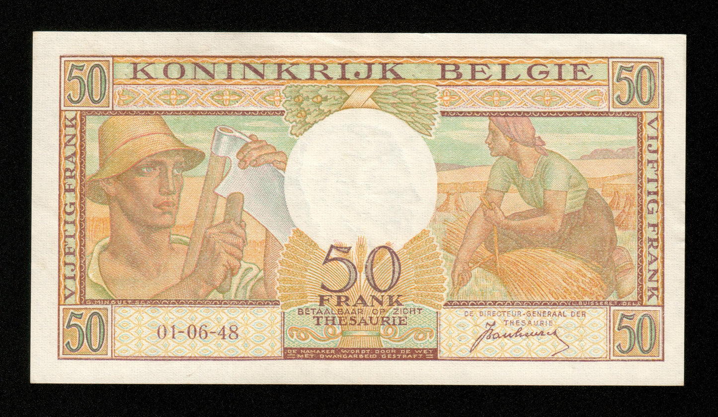 BELGIQUE - BELGIUM - 50 Francs 1948 P.133a SUP / XF