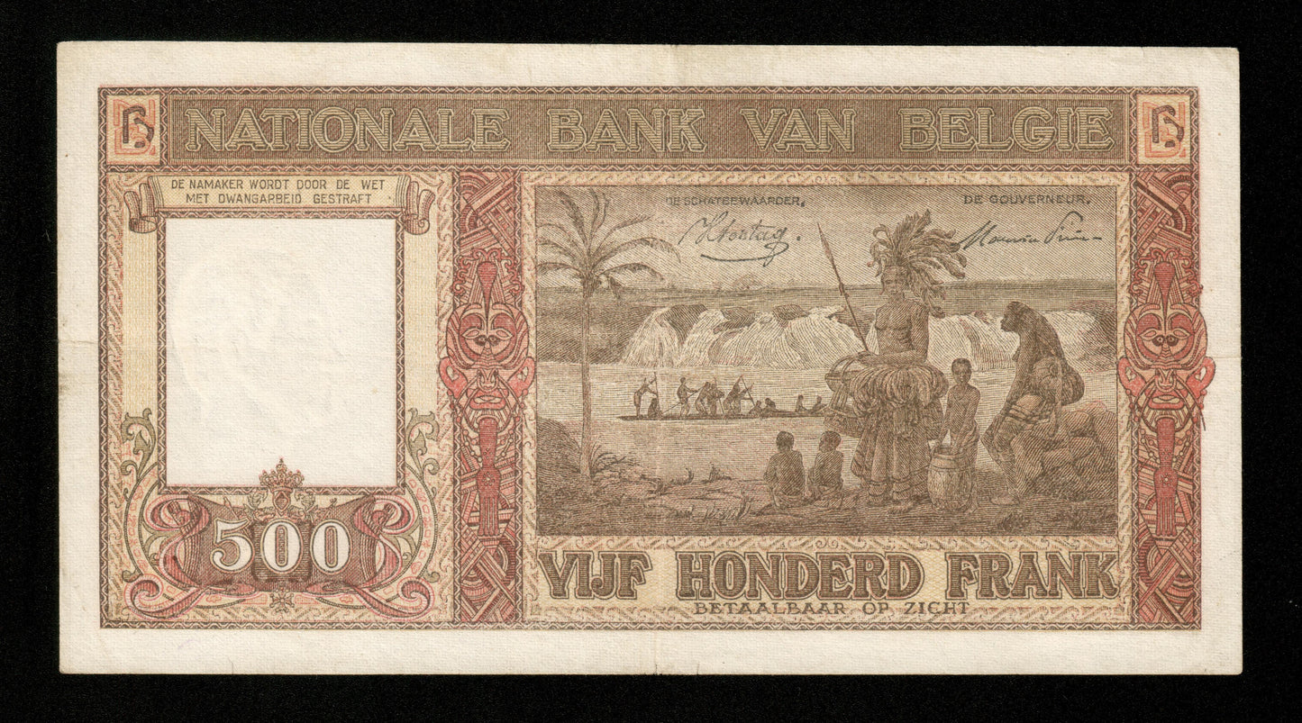 BELGIQUE - BELGIUM - 500 Francs 1945 P.127a TTB / VF