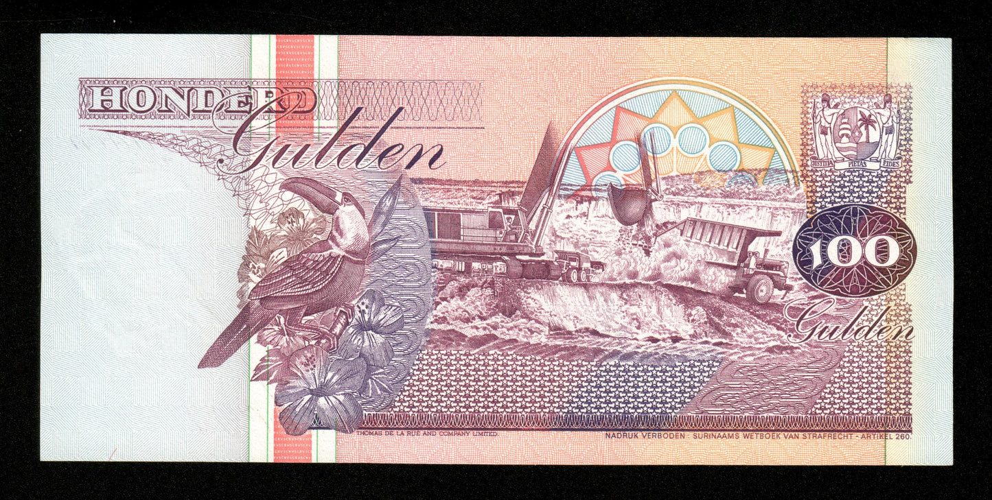 SURINAME - 100 Gulden 1991 P.139a NEUF / UNC