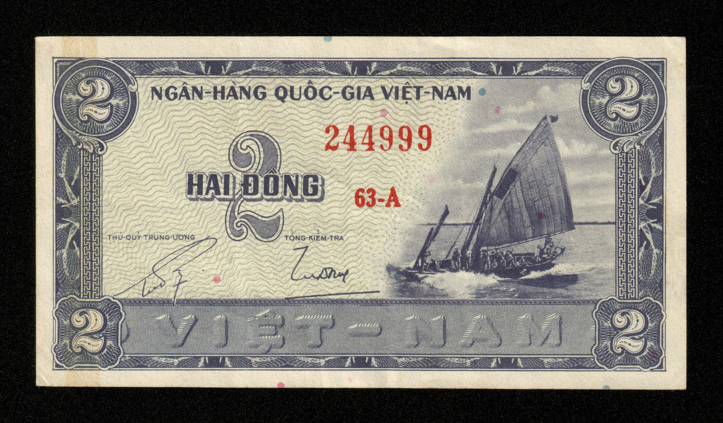 VIETNAM SUD - SOUTH - 2 Dong (1955) P.12a TTB+ / VF+