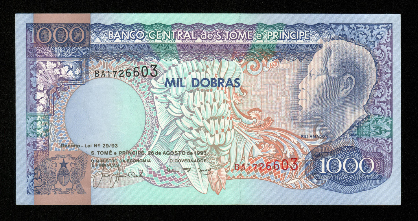 SAINT THOMAS ET PRINCE - SAO TOMÉ E PRINCIPE - 1000 Dobras 1993 P.64 pr.NEUF / UNC-