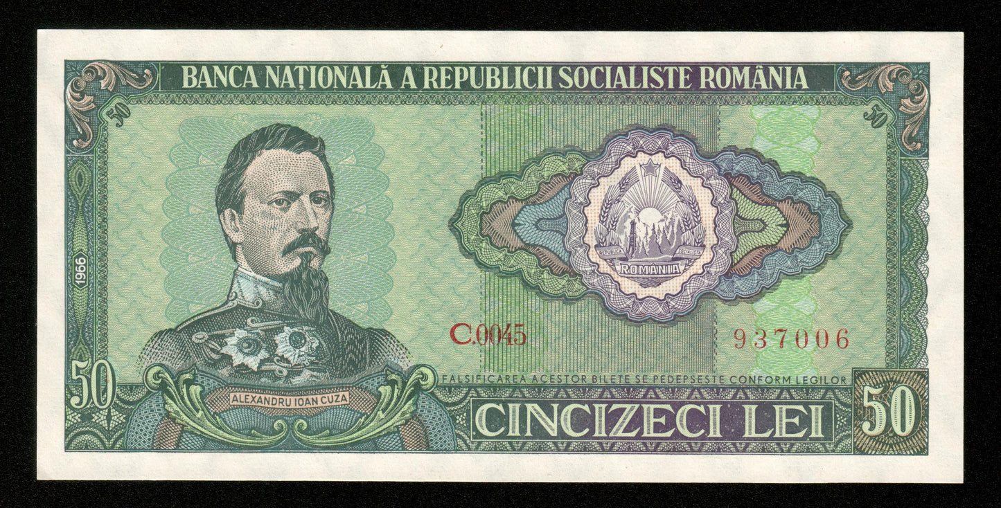 ROUMANIE - ROMANIA - 50 Lei 1966 P.96a NEUF / UNC