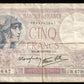 FRANCE - 5 Francs Violet 1940 F.04.18, P.83 pr.TTB / VF-