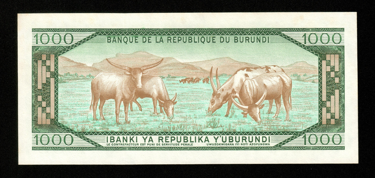 BURUNDI - 1000 Francs 1989 P.31d pr.NEUF / UNC-