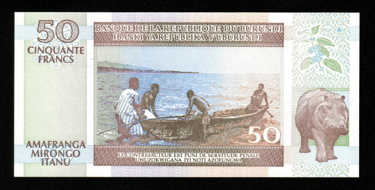 BURUNDI - 50 Francs 1994 P.36a NEUF / UNC