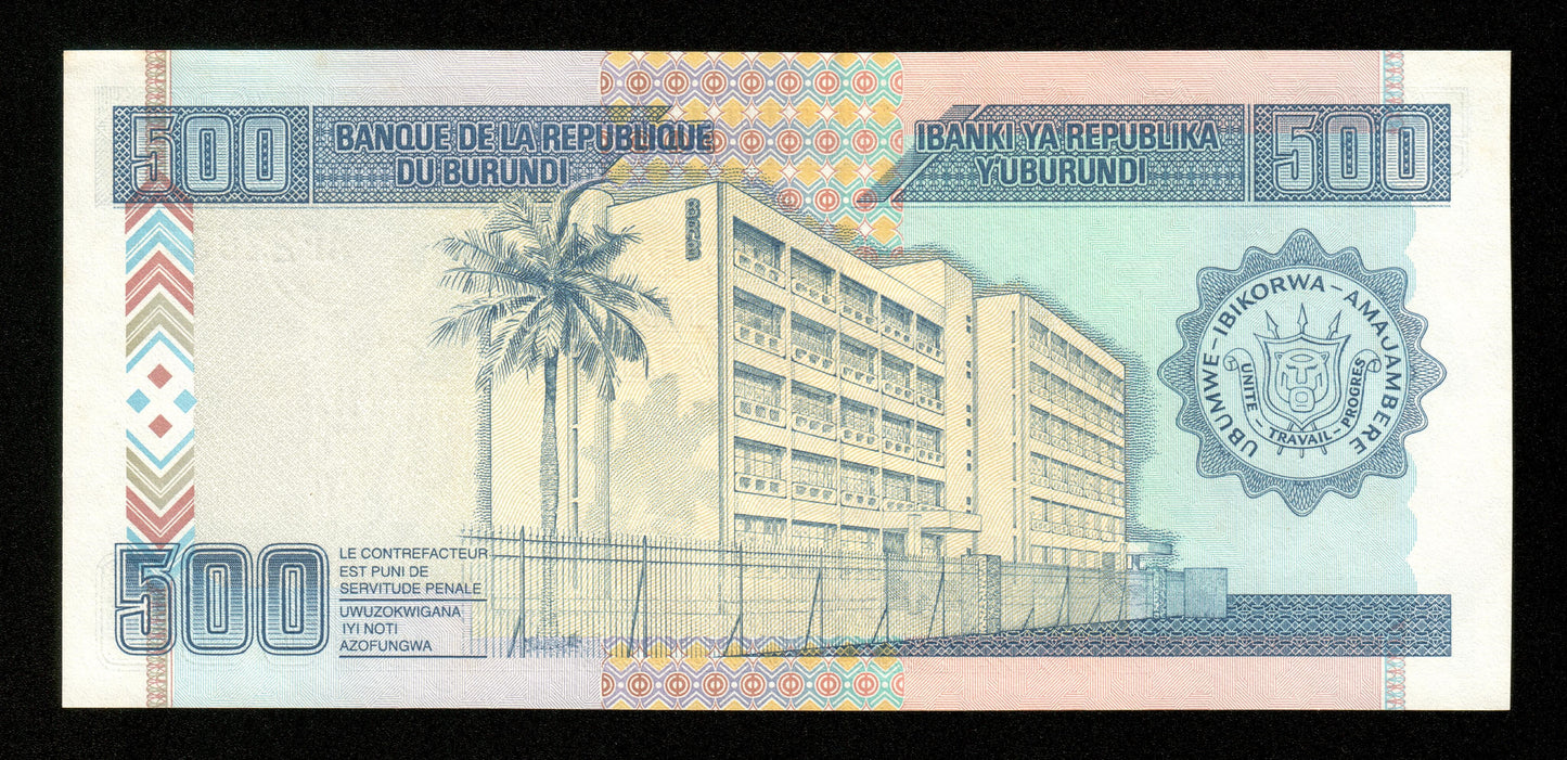 BURUNDI - 500 Francs 1999 P.38b pr.NEUF / UNC-