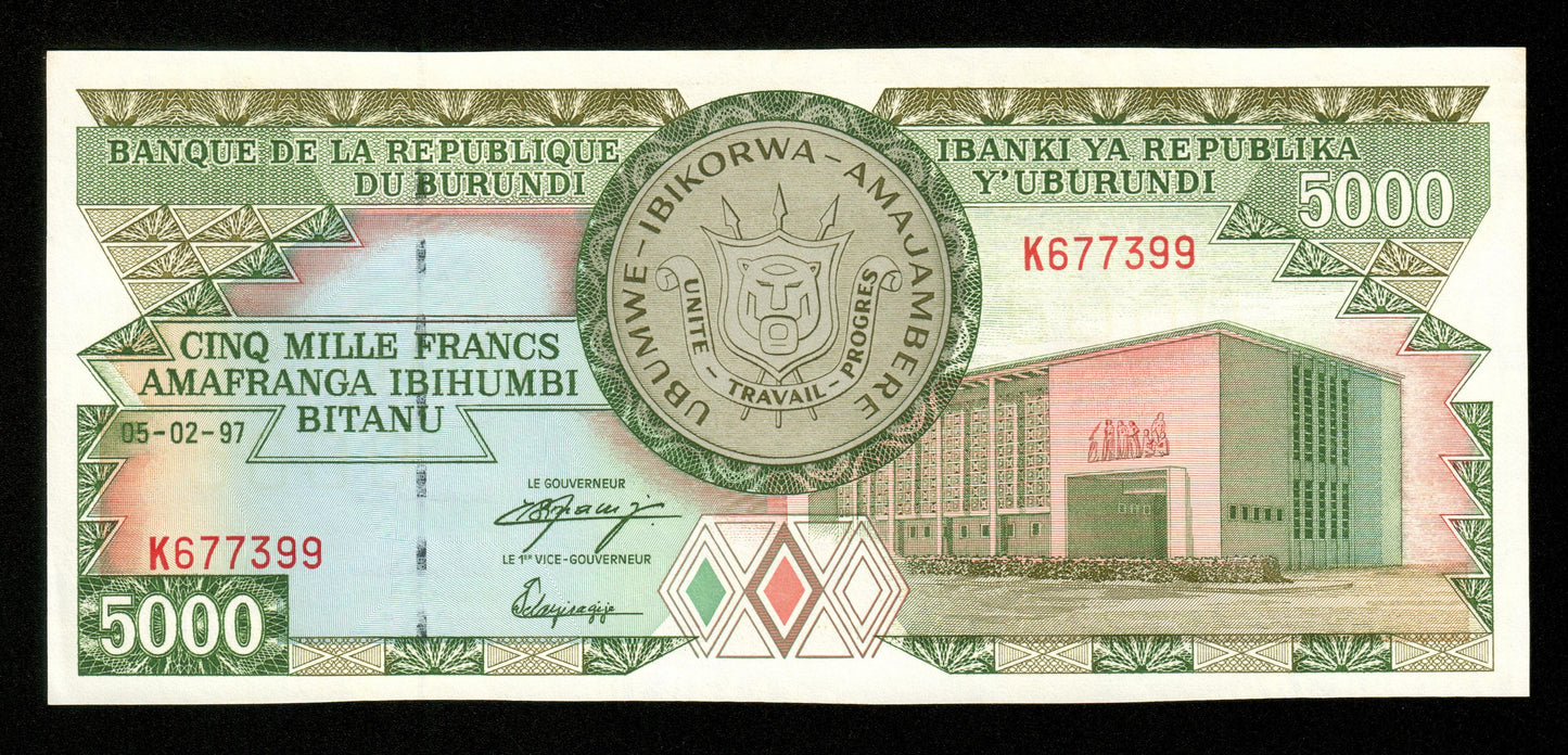 BURUNDI - 5000 Francs 1997 P.40 pr.NEUF / UNC-