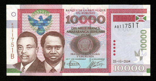 BURUNDI - 10000 Francs 2004 P.43a pr.NEUF / UNC-