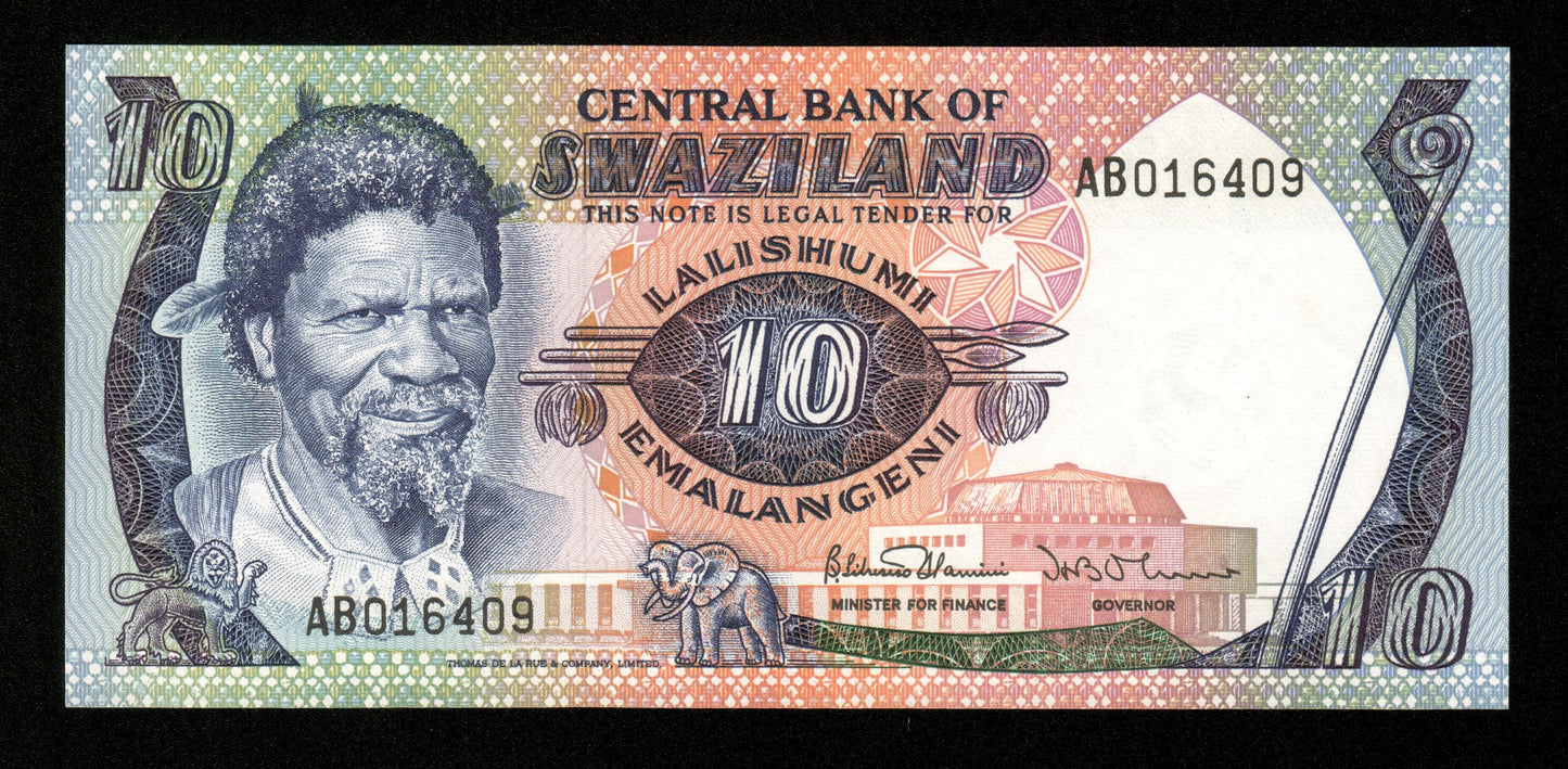 SWAZILAND - 10 Emalangeni (1985) P.10c NEUF / UNC