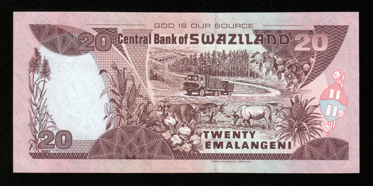 SWAZILAND - 20 Emalangeni 2001 P.30a NEUF / UNC