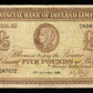 IRLANDE DU NORD - NORTHERN IRELAND - 5 Pounds 1954 P.242 TB / Fine