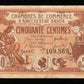 FRANCE - Chambre de Commerce d'Ajaccio et Bastia, 50 Centimes 1920 JP.03.08 TTB / VF