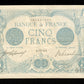 FRANCE - 5 Francs Bleu Mars 1916 F.02.37, P.70 TTB / VF