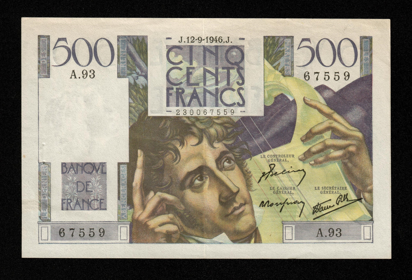 FRANCE - 500 Francs Chateaubriand 1946 F.34.06, P.129a pr.SUP / XF-