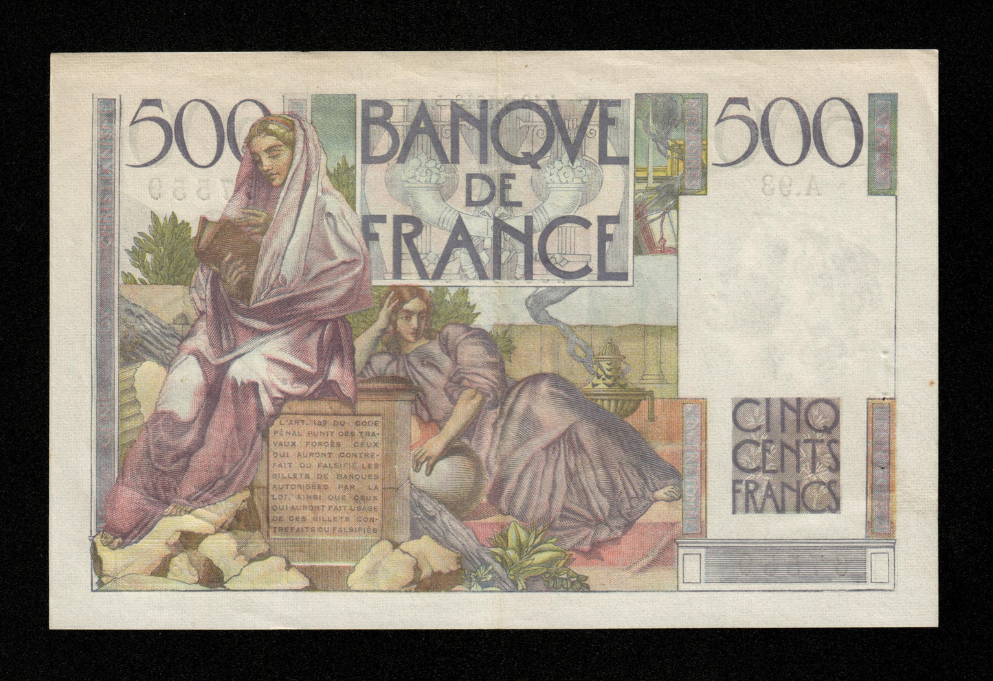 FRANCE - 500 Francs Chateaubriand 1946 F.34.06, P.129a pr.SUP / XF-