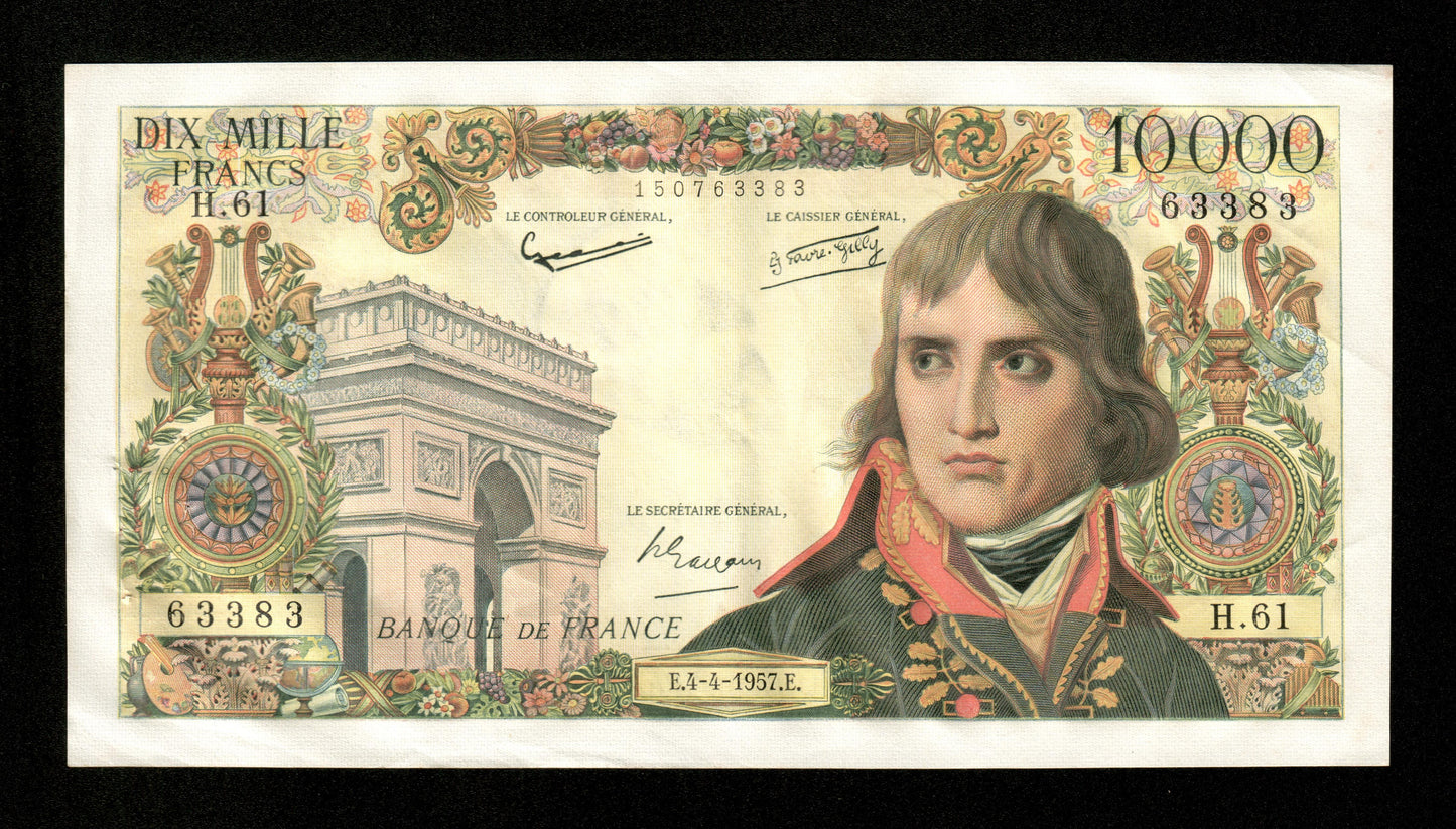 FRANCE - 10000 Francs Bonaparte 1957 F.51.07, P.136b SUP / XF