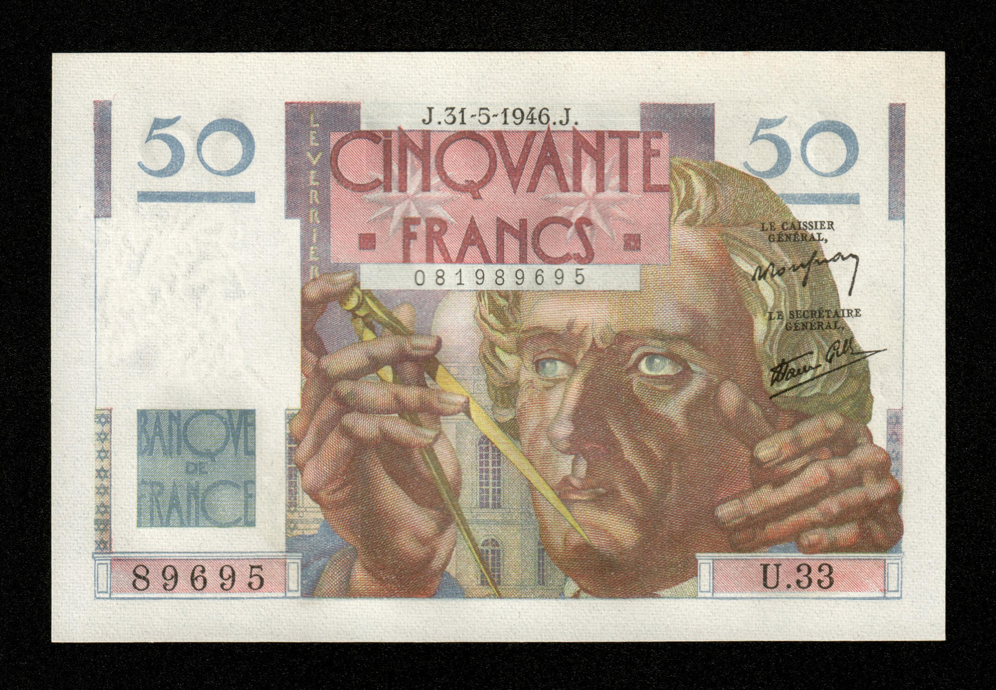 FRANCE - 50 Francs Le Verrier 1946 F.20.05, P.127a NEUF / UNC