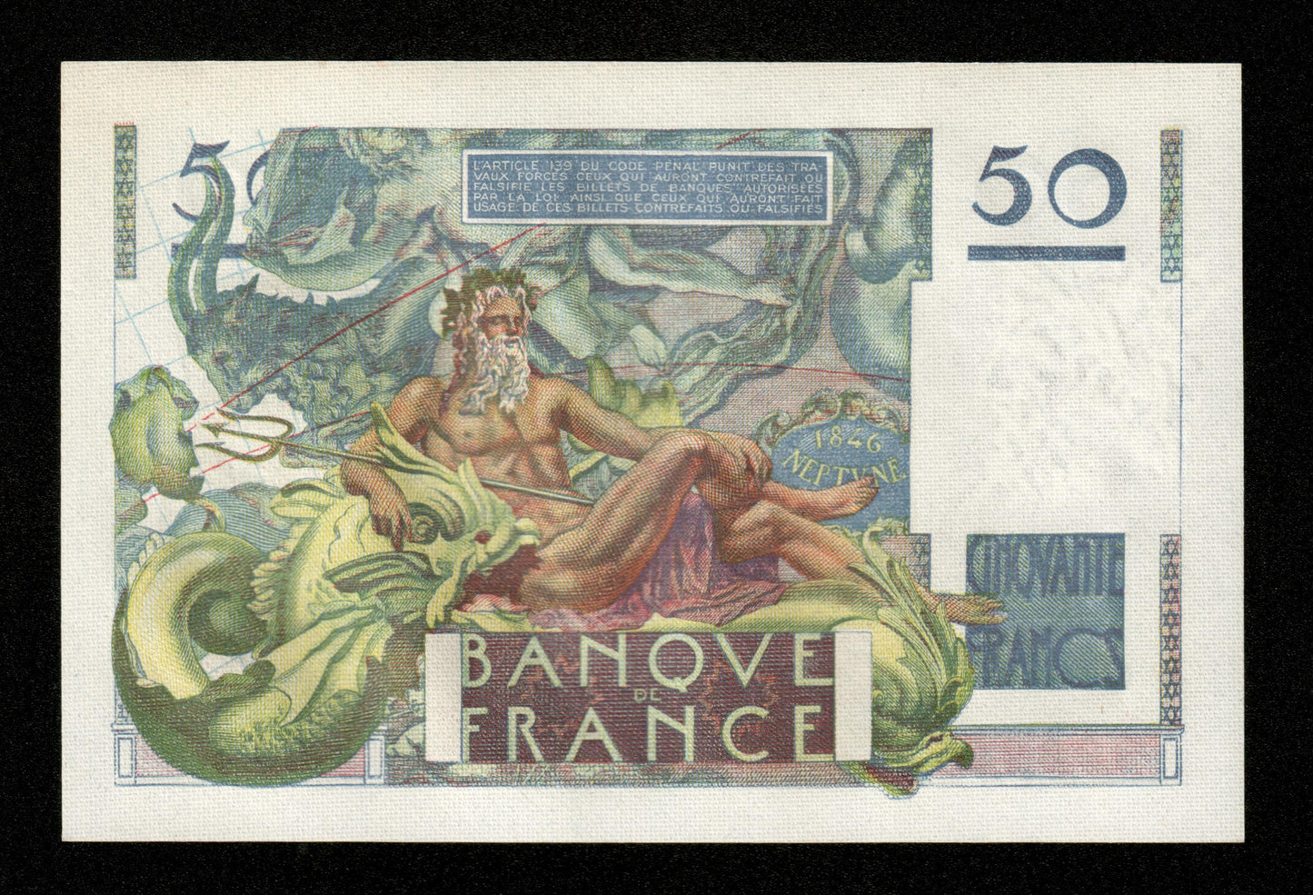 FRANCE - 50 Francs Le Verrier 1946 F.20.05, P.127a NEUF / UNC