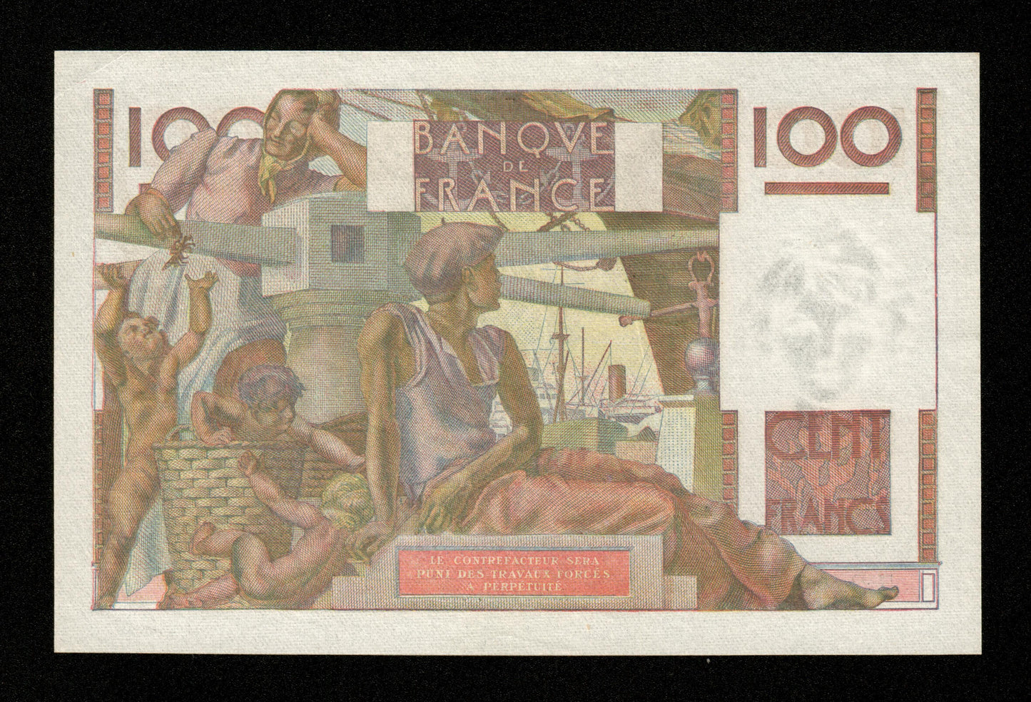 FRANCE - 100 Francs Jeune Paysan 1954 F.28.43, P.128d pr.NEUF / UNC-