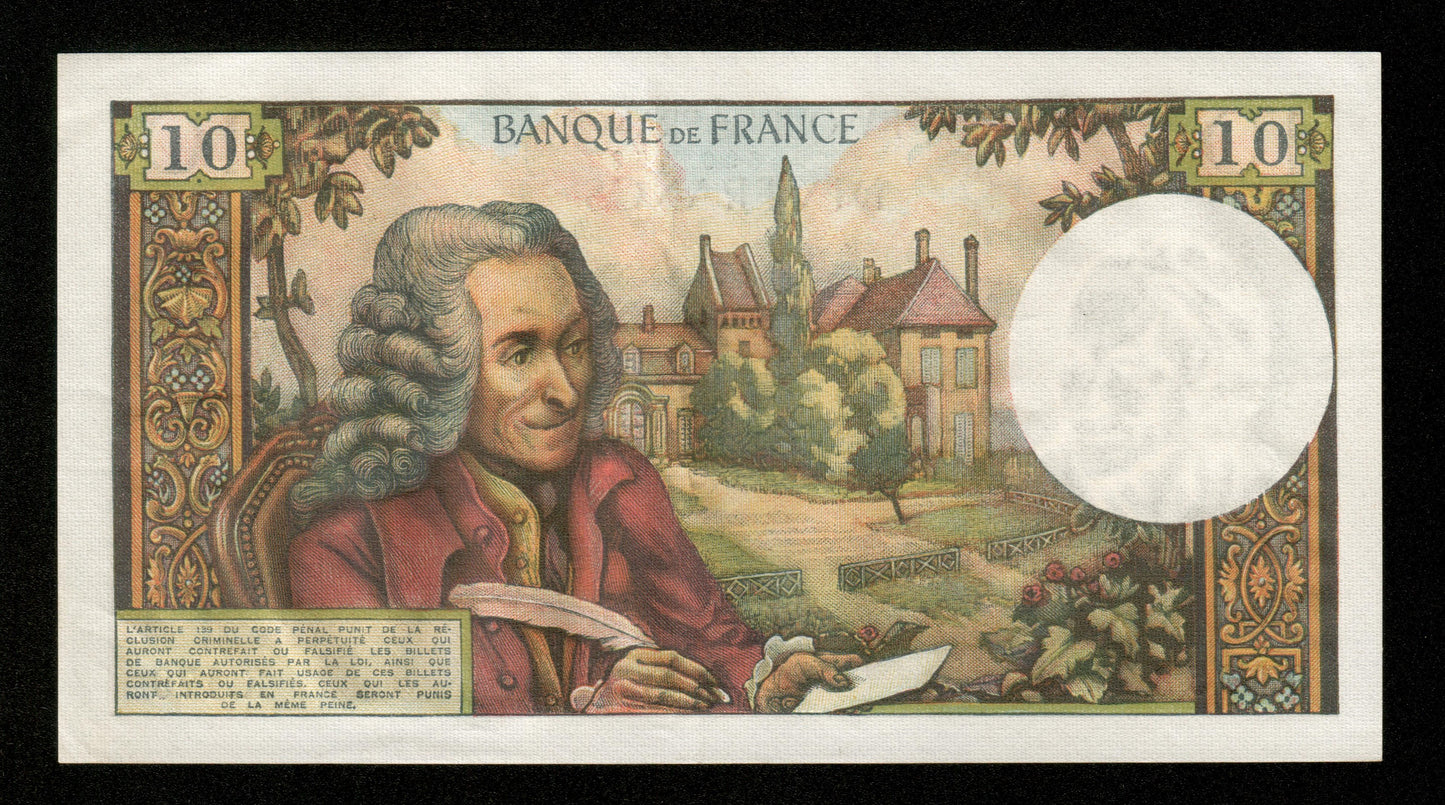 FRANCE - 10 Francs Voltaire 1965 F.62.16, P.147a SUP+ / XF+