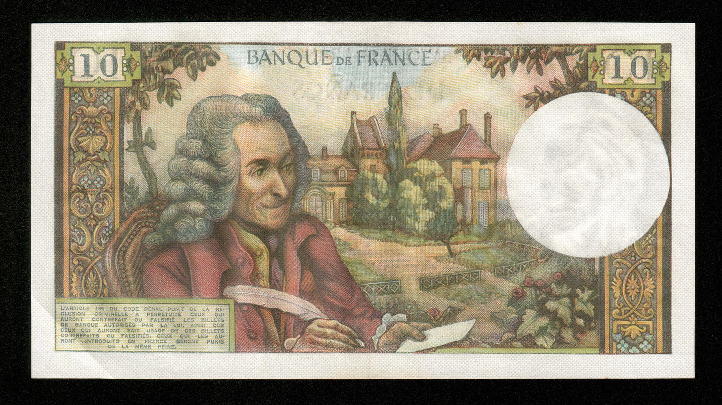 FRANCE - 10 Francs Voltaire 1973 F.62.63, P.147d SUP / XF