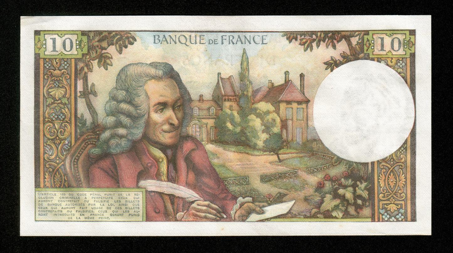 FRANCE - 10 Francs Voltaire 1973 F.62.63, P.147d SUP+ / XF+