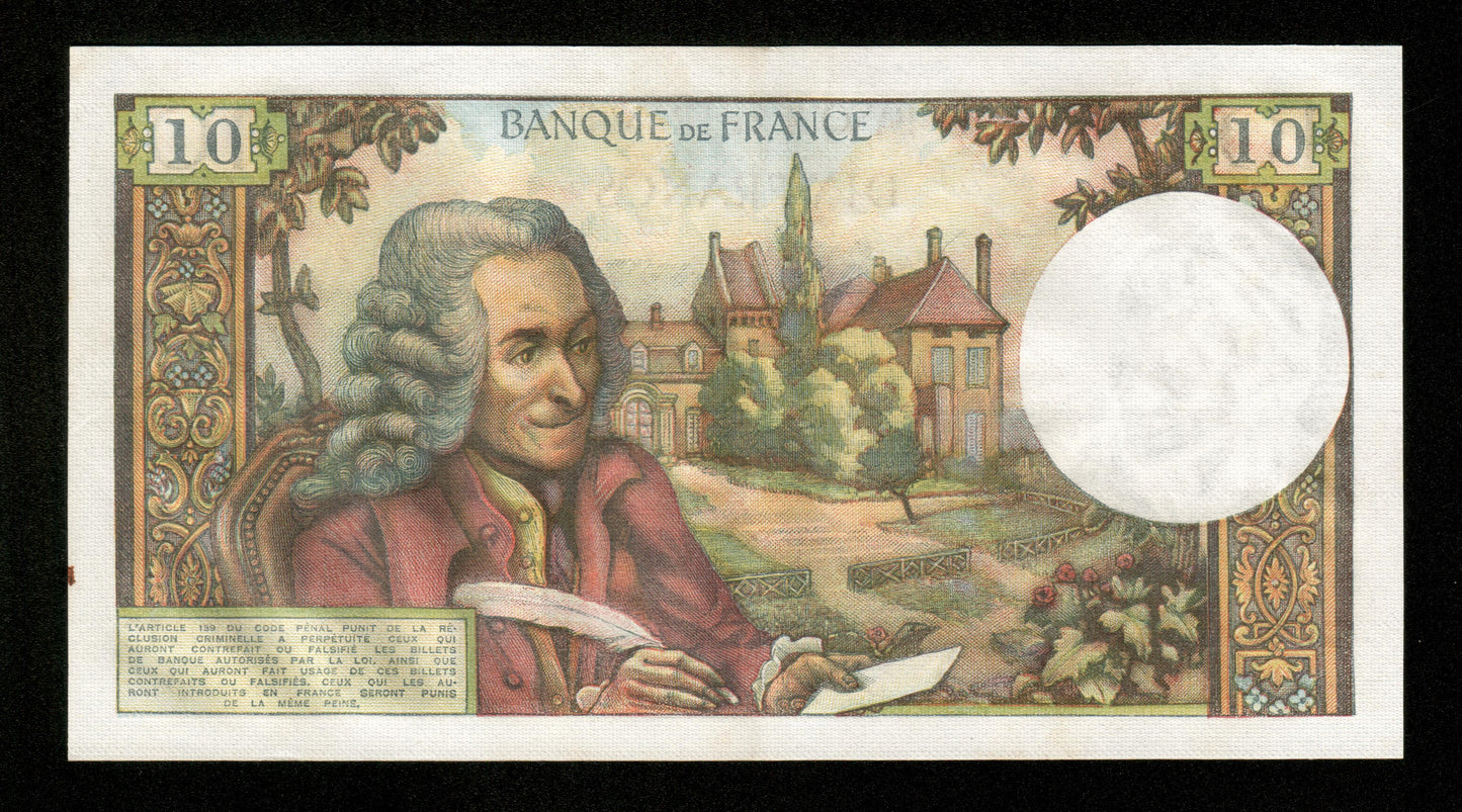 FRANCE - 10 Francs Voltaire 1973 F.62.63, P.147d SUP+ / XF+