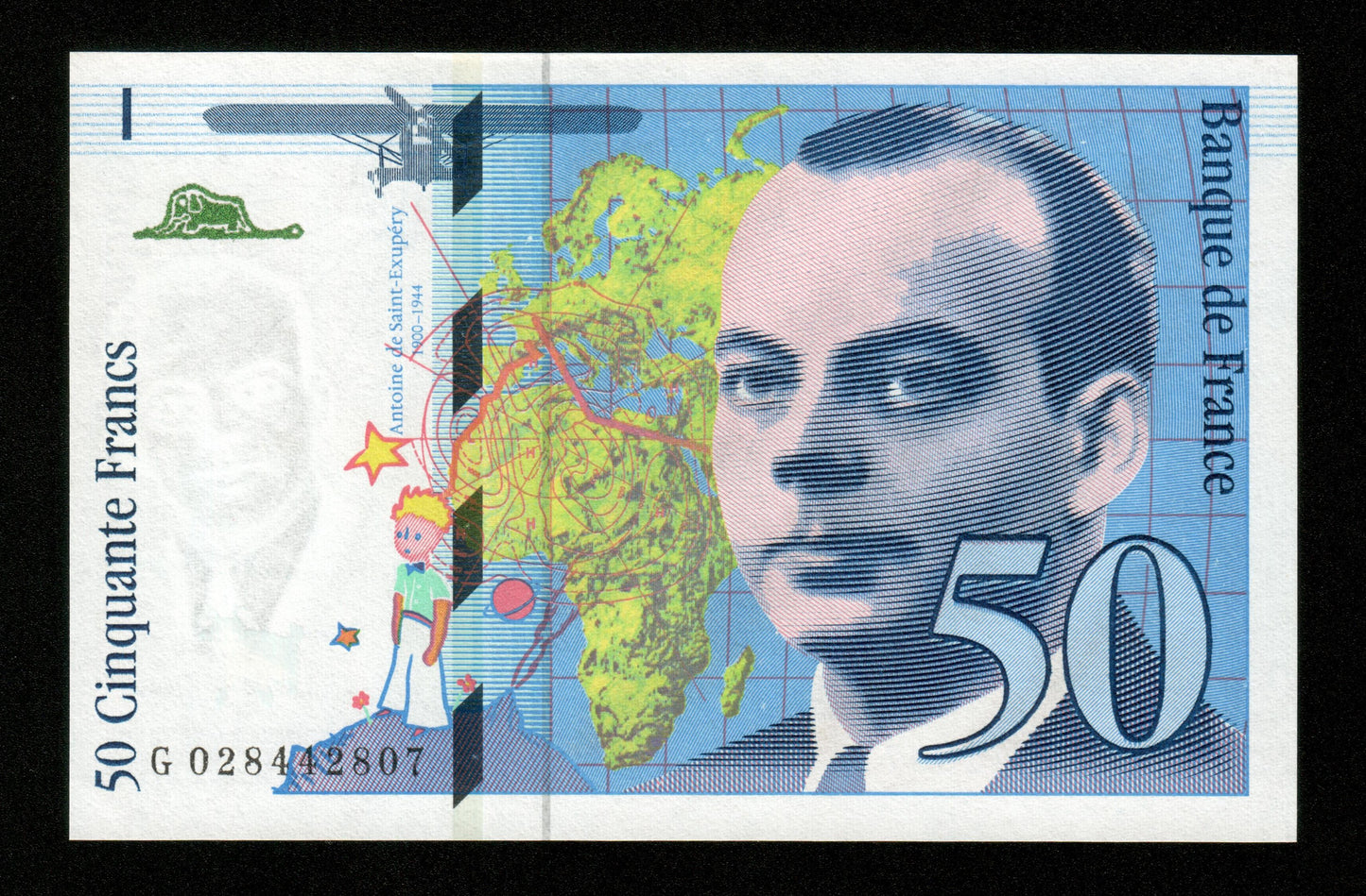 FRANCE - 50 Francs Saint Exupéry Modifié 1994 F.73.01d, P.157Aa NEUF / UNC