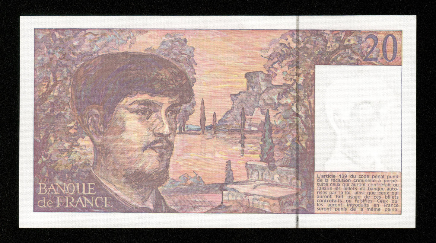 FRANCE - 20 Francs Debussy 1990 Série A.029 F.66bis.01A29, P.151d NEUF / UNC