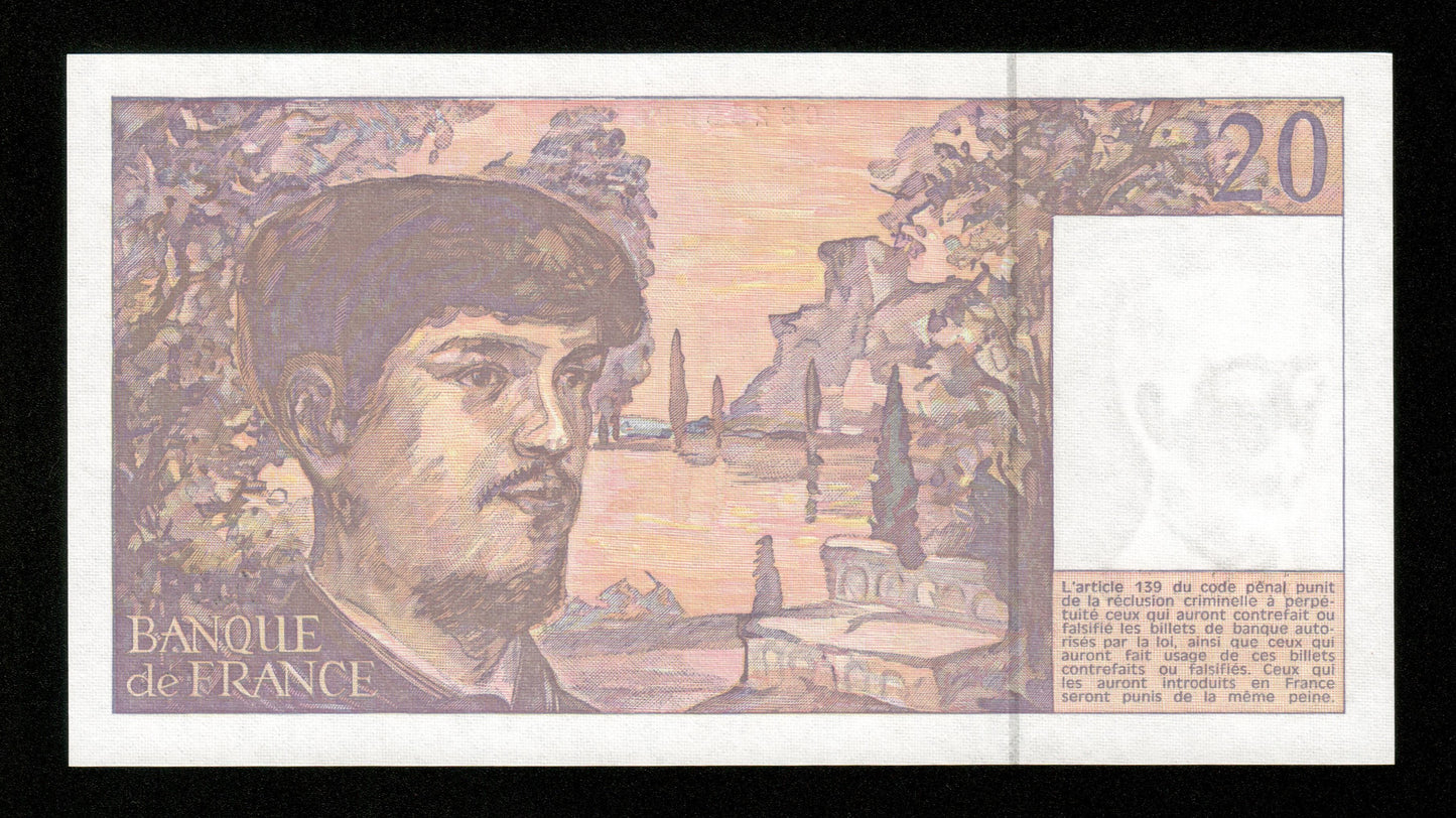 FRANCE - 20 Francs Debussy 1991 Série A.034 F.66bis.02A34, P.151e NEUF / UNC