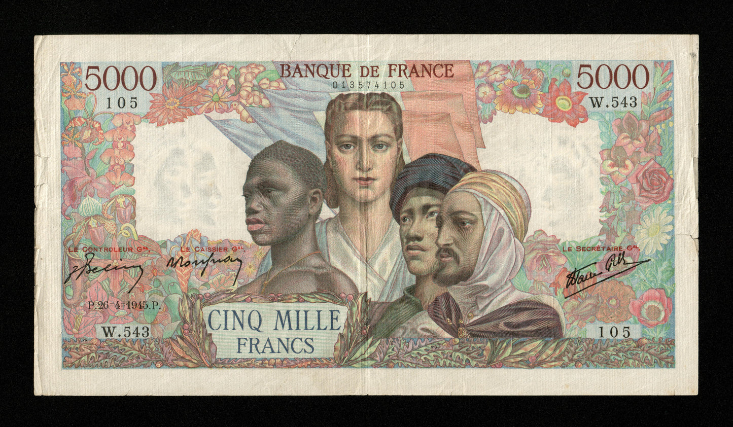 FRANCE - 5000 Francs Empire Français 1945 F.47.23, P.103c TB / Fine