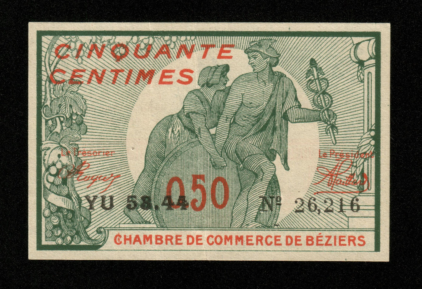 FRANCE - Chambre de Commerce de Béziers 50 Centimes 1919 JP.27.25 SUP+ / XF+