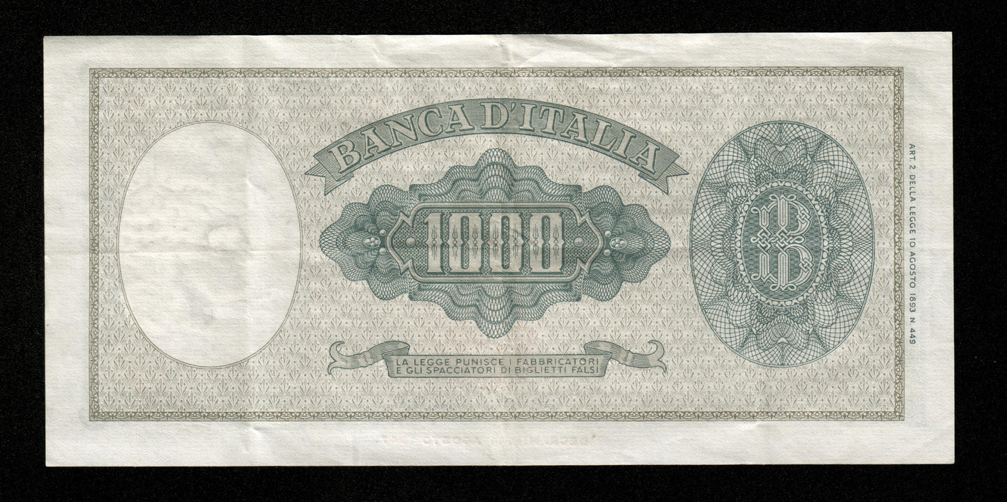 ITALIE - ITALY - 1000 Lire 1961 P.88d TTB / VF