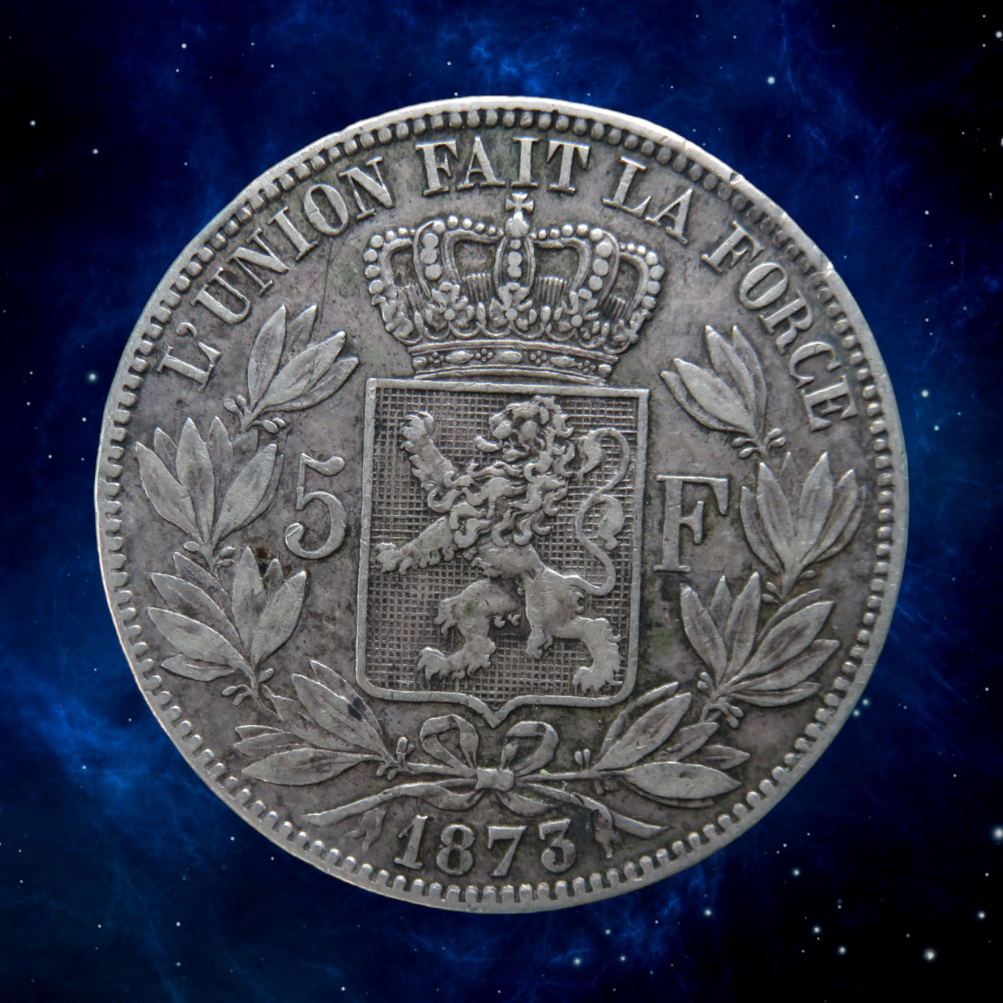 BELGIQUE - 5 Francs 1873 KM.24
