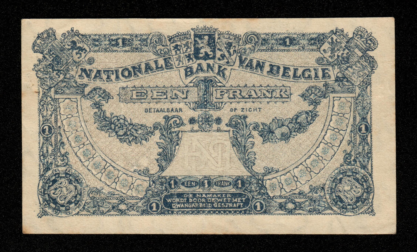 BELGIQUE - BELGIUM - 1 Franc 1921 P.92 TTB+ / VF+