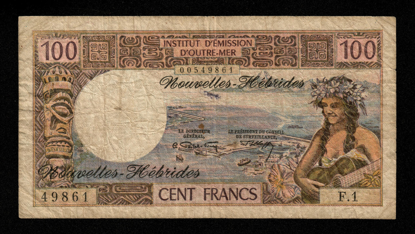 NOUVELLES HÉBRIDES - NEW HEBRIDES - 100 Francs (1972) P.18b TB / Fine