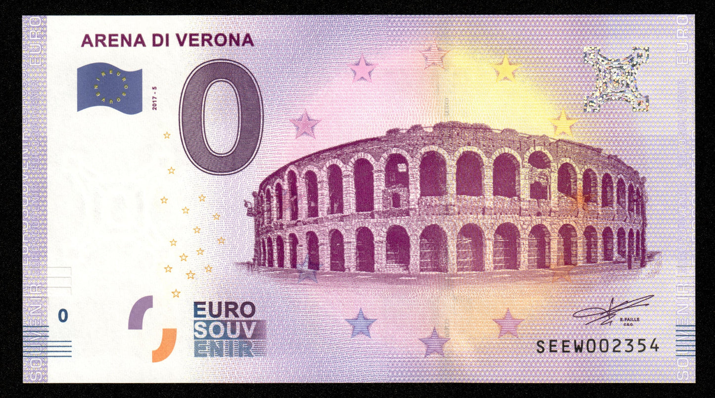 Billet Souvenir 0 Euro - Italy, ARENA DI VERONA 2017-5 NEUF / UNC