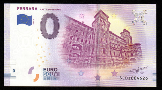 Billet Souvenir 0 Euro - Italy, FERRARA CASTELLO ESTENSE 2019-1 NEUF / UNC