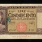 ITALIE - ITALY - 500 Lire 1948 P.80a TB / Fine