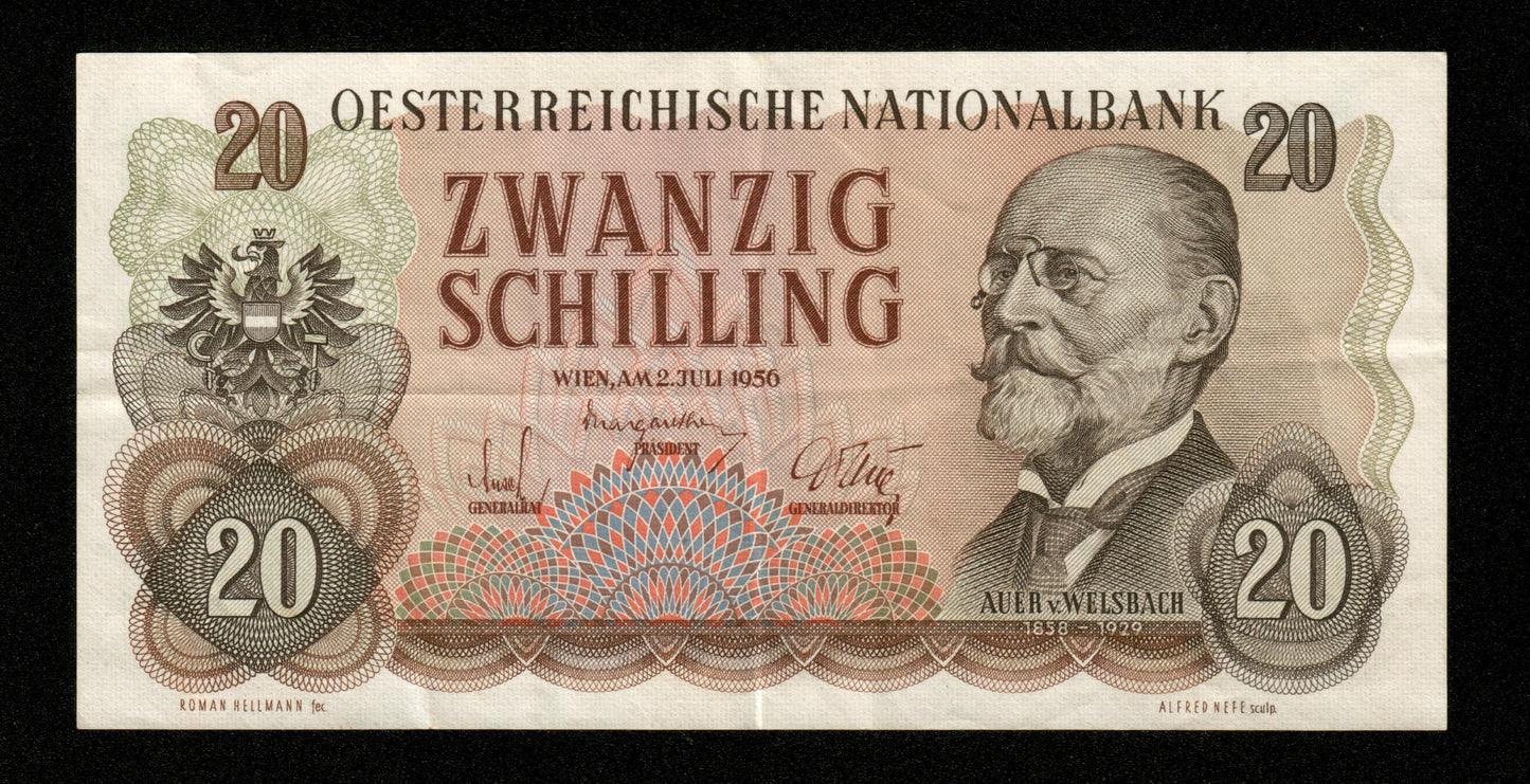 AUTRICHE - AUSTRIA - 20 Schilling 1956 P.136a TTB / VF