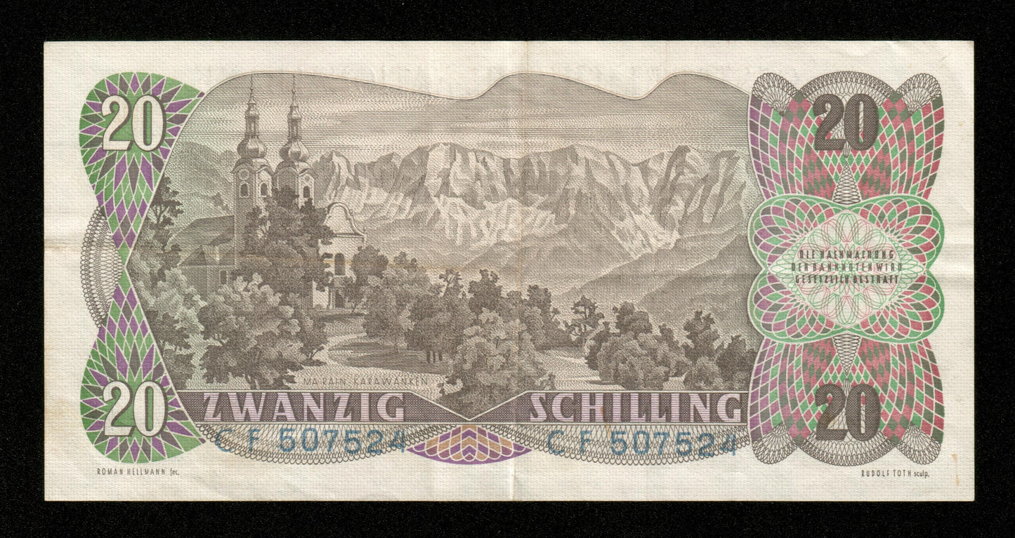 AUTRICHE - AUSTRIA - 20 Schilling 1956 P.136a TTB / VF